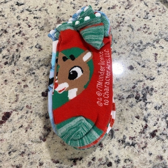 NWT RUDOLPH CHRISTMAS WOMENS SOCKS 6 PACK - Picture 2 of 3